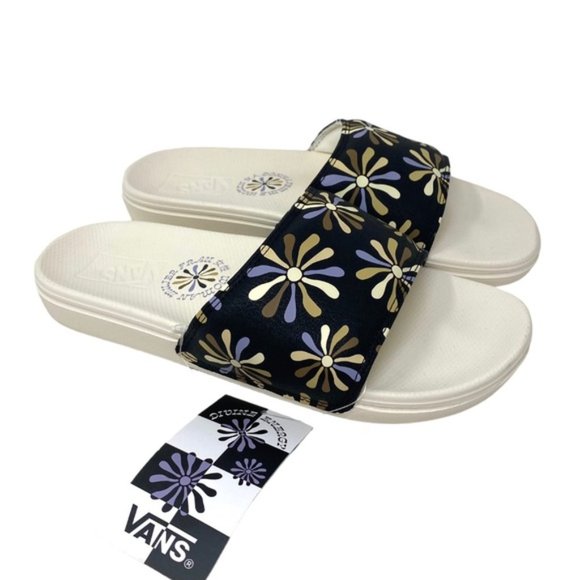 🔥HOT SALE🔥VANS La Costa Slide Beige Floral Sandals Men’s Size VN0A5HFEBBG - Picture 5 of 9